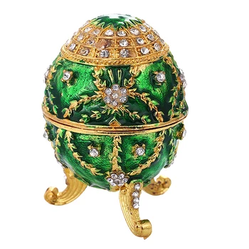 Cvet Faberge Jajce Polje s Kristali Zbirateljske pisanica Spominek Polje Nakit Primeru 3