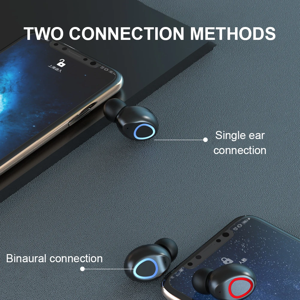 V10 TWS Nadgrajeno Slušalke Brezžične Bluetooth 5.0 Slušalke LED Digitalni Zaslon Mini 8D Stereo Čepkov Z Mic Športne Slušalke 3