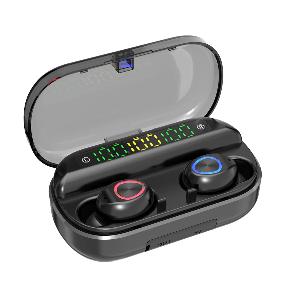 V10 TWS Nadgrajeno Slušalke Brezžične Bluetooth 5.0 Slušalke LED Digitalni Zaslon Mini 8D Stereo Čepkov Z Mic Športne Slušalke 5