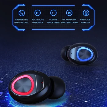 V10 TWS Nadgrajeno Slušalke Brezžične Bluetooth 5.0 Slušalke LED Digitalni Zaslon Mini 8D Stereo Čepkov Z Mic Športne Slušalke 1