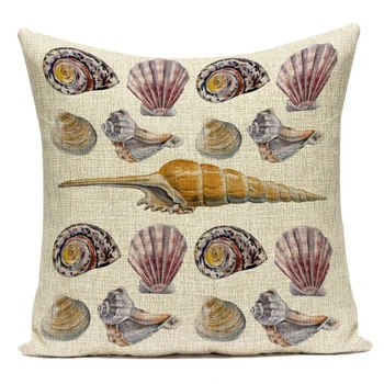 Shell koralni seahorse letnik dekorativni bombaž perilo blazine, blazine pokrov za kavč doma, dnevna soba prevleke 14987