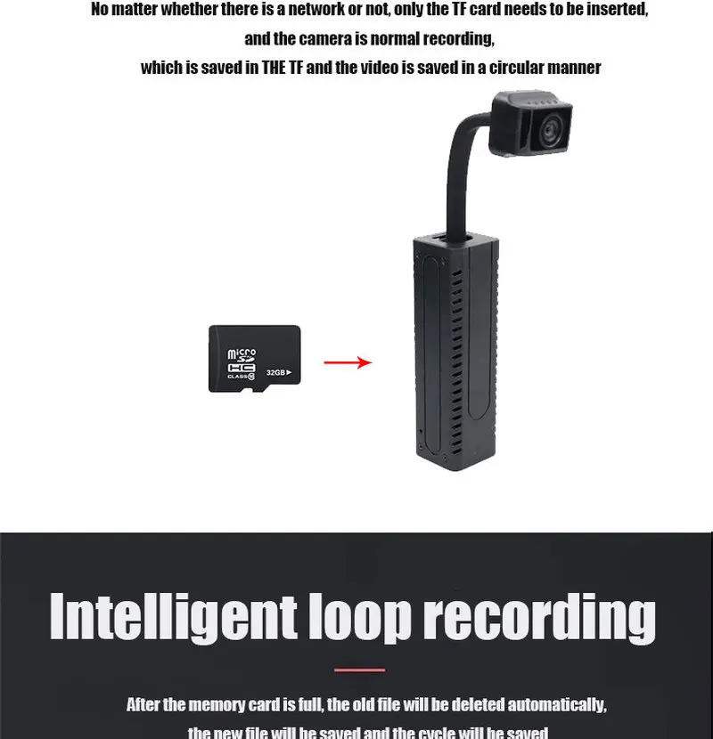 Mini Kamera, Wifi Realnem času Nadzora 1080P HD IP Kamere AI Človeško Zaznavanje Zanke Snemanje Mikro Webcam Kamero 1