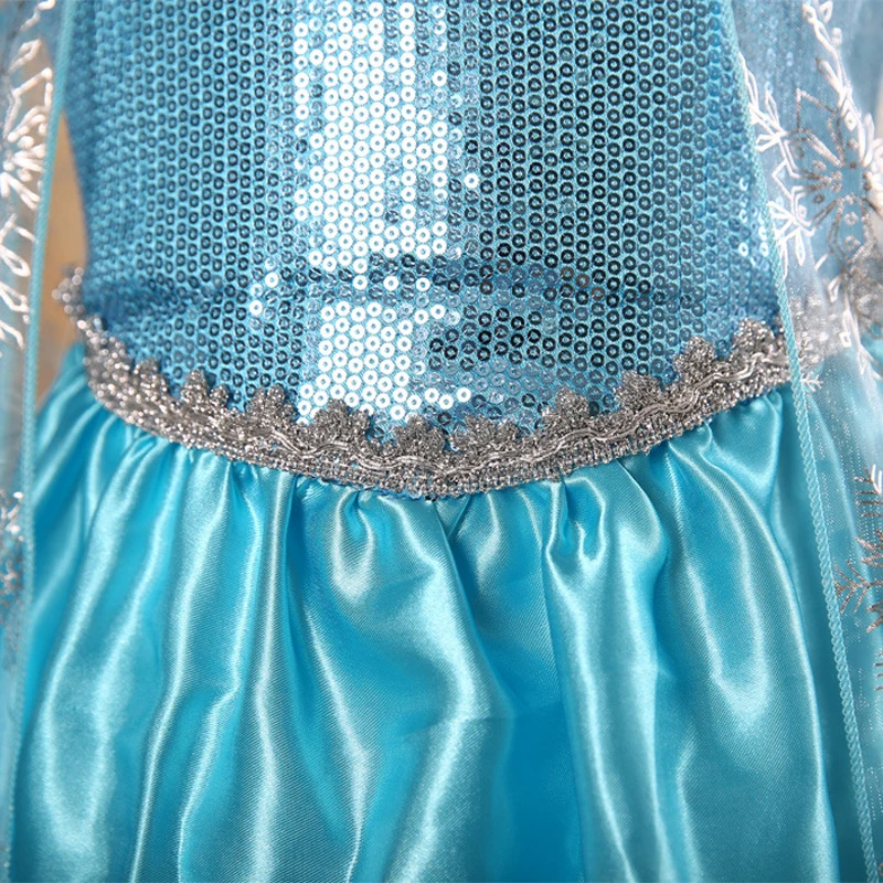 Malčka Dekleta Obleko Otroci Zamrznjene Kostum Obleko Sneg Princesa Kraljica Oblačenja Up Party Obleke Cosplay Til Obleke za Dekleta 3-8T 5