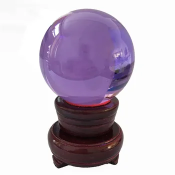 70 mm Kristalno Steklo Žogo obtežilnik za papir, Lila Quartz Področju Fengshui Okraski Doma Dekoracijo Figurice trgovina s Spominki, Darila 0
