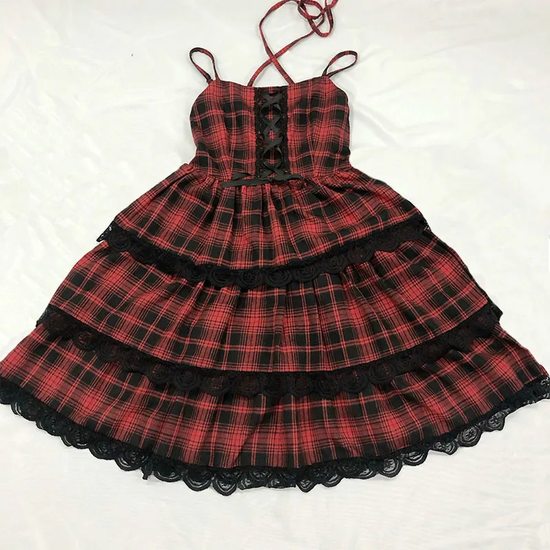 Japonski JSK Lolita Obleko ženske poletje obleko sladko, mehko dekle veter srčkan risanka lolita suspender obleko Gothic obleke Za Dekleta 3