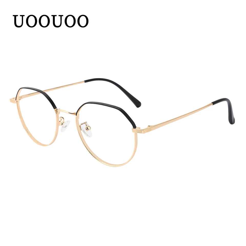 UOOUOO Progresivna Multifokalna Obravnavi Očala ženska kovinski okroglo obliko očal računalnik očala modre svetlobe 90305P 4