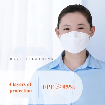 10/20pcs Ribe Maske korejski 4-Plasti Filtri Usta Masko za Odrasle PM2.5 Proti Prahu Usta Skp 3D Zaščitne Maske mascarillas 3