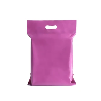 Vijolična poli mailer express Tote vrečko torbici sredstev plastičnih dostava samolepilni dostave embalaža darilo z ovojnico ročaj 3