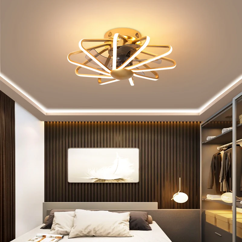 LED stropni ventilator z Lučmi daljinski upravljalnik spalnica dekor ventilator lučka Dnevna soba Jedilnica 110v/220v LED stropni ventilator, lučka 2