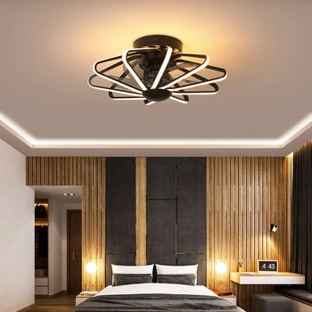 LED stropni ventilator z Lučmi daljinski upravljalnik spalnica dekor ventilator lučka Dnevna soba Jedilnica 110v/220v LED stropni ventilator, lučka 0