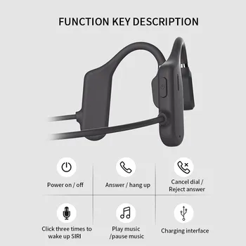 2020 Nove Kostne Prevodnosti Slušalke Bluetooth 5.0 Brezžični Čepkov Ne V Uho Slušalke Sweatproof Nepremočljiva Športne Slušalke 0