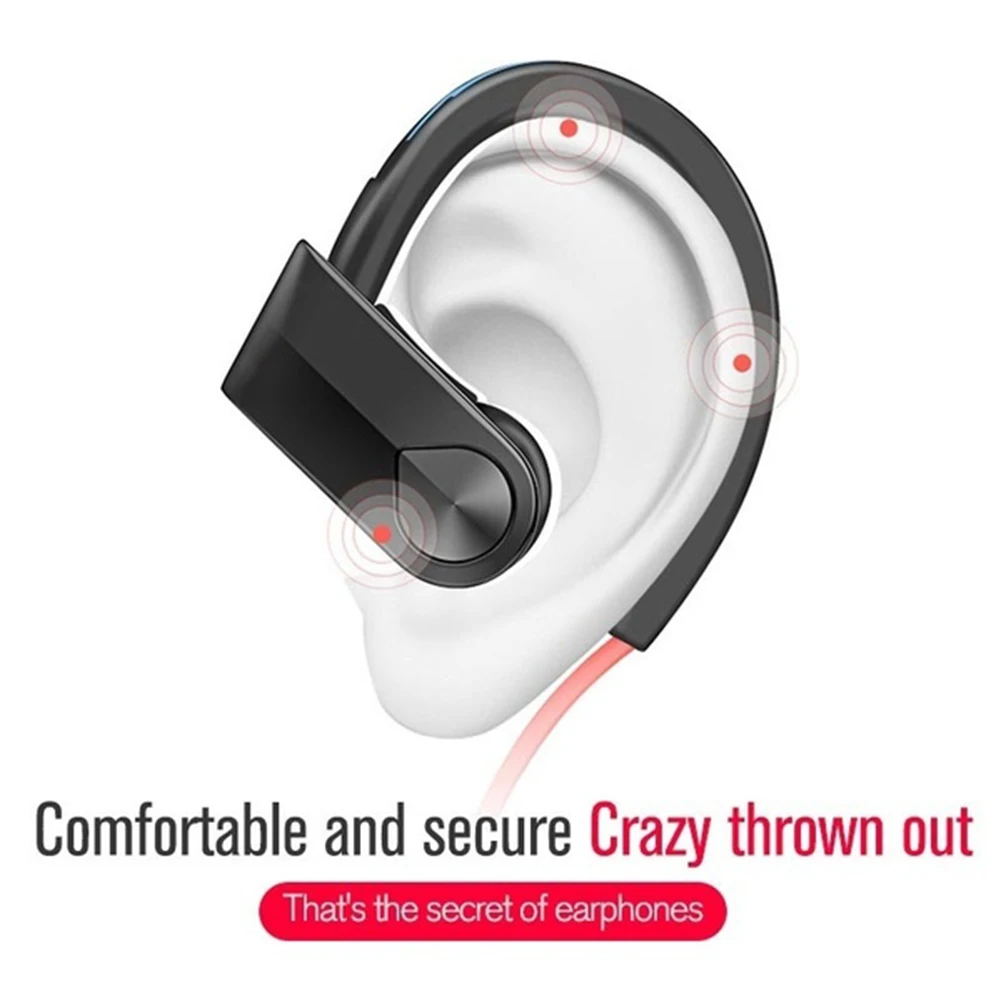 Vroče Prodaje K98 Nepremočljiva Šok Bas Stereo Brezžična tehnologija Bluetooth Šport Slušalke Slušalke Ear Kavelj Za Mobilni Telefon xiaomi Slušalke 1