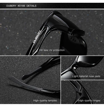 DUBERY blagovno Znamko Design moška Očala Polarizirana sončna Očala Vožnje Odtenki Moška sončna Očala Za Moške Poletne Ogledalo Buljiti UV400 166 2