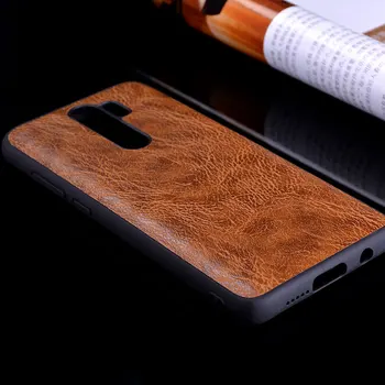 Ohišje za Xiaomi Redmi Opomba 8 pro Letnik Usnje Drevo vzorec kože mehki silikonski pokrovček za Redmi Opomba 8 pro primeru coque capa 5