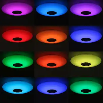 Sodobni LED Stropne Luči Zatemniti RGB RGBW Glasbe Lučka za bluetooth Zvočnik Remote APP Nadzor za dnevna soba 110V/220V 15916