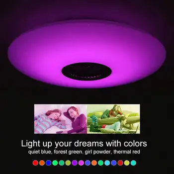 Sodobni LED Stropne Luči Zatemniti RGB RGBW Glasbe Lučka za bluetooth Zvočnik Remote APP Nadzor za dnevna soba 110V/220V 3