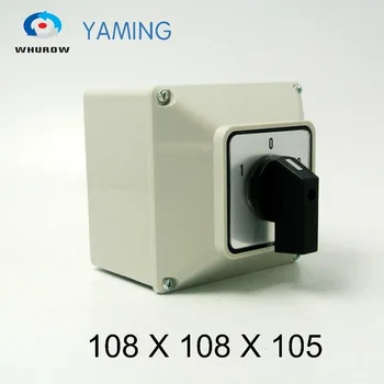 Yaming električni YMW26-32/3M Prehod cam rotacijski vklop z gumbom lock 32A 3 faze 3 položaj z nepremočljiva polje IP65 interruptor 0