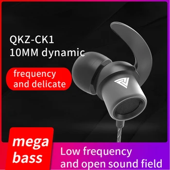 Pristen blagovno Znamko Slušalke QKZ CK1 Cinkove Zlitine V-Uho Stereo Čepkov Slušalke Super Bass Stereo Glasbe, Slušalke Z Mikrofonom Za Mobilni Telefon 0