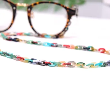 Barvita Akril Obravnavi Očala Verige za Ženske Kovinski Posnetke sončna Očala Vrvice Priložnostne Vratu Visi Veriga Ogrlica Eyeglass Verige 5