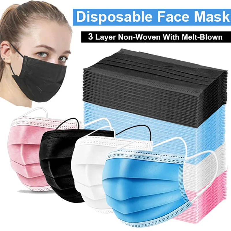 Razpoložljivi Usta Masko 3 Plasti Črne Maske Proti Prahu, Obraz, Usta Masko маска для лица mascarillas higienicas homologadas 1