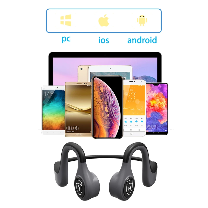 B9 Kostne Prevodnosti Slušalke Brezžične Bluetooth 5.0 Šport Na Prostem Slušalke Lahki Sweatproof Hands-Free (Z Mic Slušalke 3