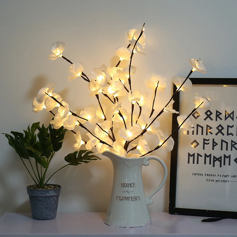 LED simulacije flower fairy niz luči ponaredek cvet veje Božični venec poročni Valentinovo primeru stranka dekoracijo 3