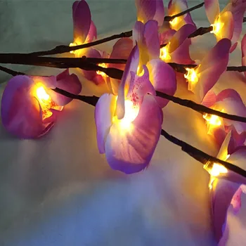 LED simulacije flower fairy niz luči ponaredek cvet veje Božični venec poročni Valentinovo primeru stranka dekoracijo 0