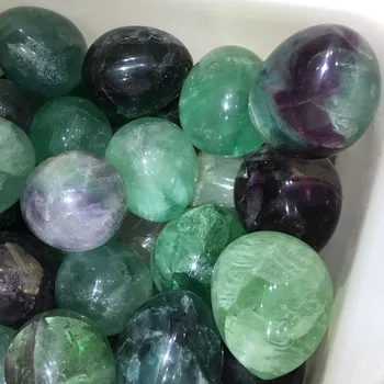 Fluorite Kristalni Kamen Jajce Mineralnih Rock Gemstone, Kitajska 45 mm 1