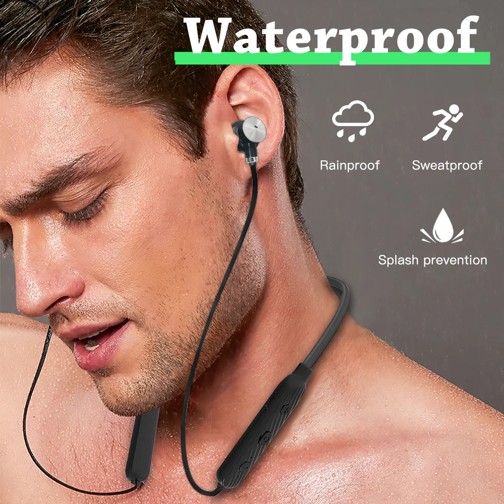 Cigfun ANC Bluetooth Slušalke Neckband Aktivno odstranjevanje Preklic Brezžične Stereo Čepkov Šport Vodotesne Slušalke za Pametni Telefon 5