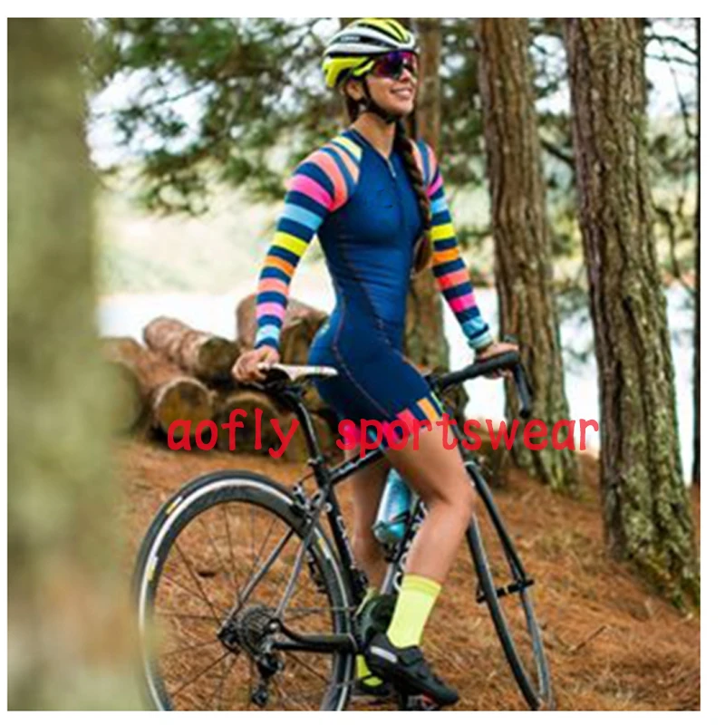 20colors aofly žensk dolgo oplaščeni skinsuit Lycra tkanine go pro team kolesarski jumpsuit Pro team triatlon roadbike mtb oblačila 2