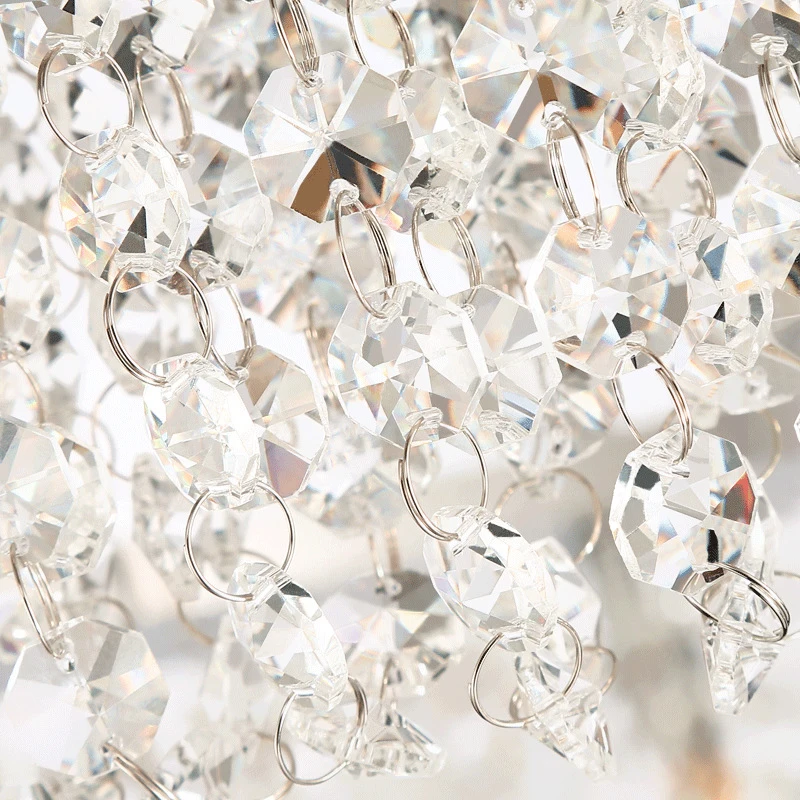 Sodobna obroč LED kristalni lestenec restavracija dnevna soba chrome roundchandelier lučka romantično moda Nordijska razsvetljavo 4