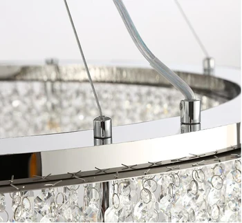Sodobna obroč LED kristalni lestenec restavracija dnevna soba chrome roundchandelier lučka romantično moda Nordijska razsvetljavo 16343