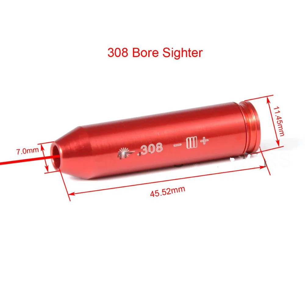 Bullet Laser Pogled 5.45X39 7.62X54 12GA .308 .223 .303 7mm Kalibracijo Rdeč Laserski Taktično Lovski Pribor 1