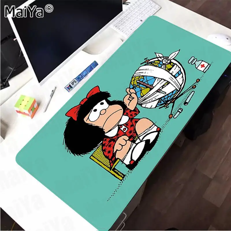 Maiya V Zalogi Mafalda Igralec Hitrost Miši Trgovini na Majhne Gume Mousepad Gume PC Gaming Računalnik mousepad 3