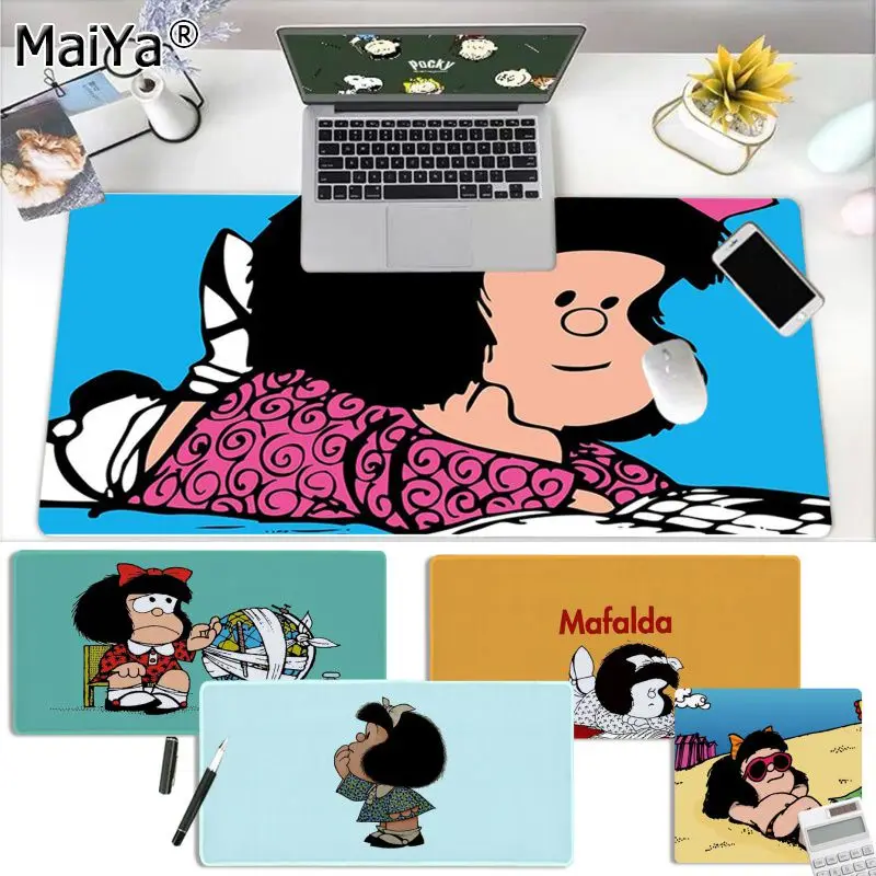 Maiya V Zalogi Mafalda Igralec Hitrost Miši Trgovini na Majhne Gume Mousepad Gume PC Gaming Računalnik mousepad 5