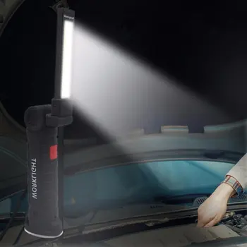 USB Polnilne Z Vgrajeno Baterijo Nastavite večnamenska Zložljiva delovna svetilka COB LED Kampiranje Svetilko Svetilka za Zunanjo 2020 4