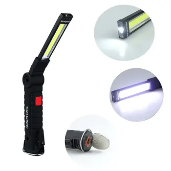 USB Polnilne Z Vgrajeno Baterijo Nastavite večnamenska Zložljiva delovna svetilka COB LED Kampiranje Svetilko Svetilka za Zunanjo 2020 5