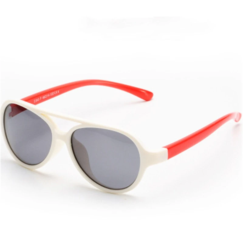 Nova Moda Otroke Silikonski Polarizirana sončna Očala Fantje in Dekleta Retro UV400 Prilagodljiv Cat Eye Color Pilotni Očala Goggle 43mm 2