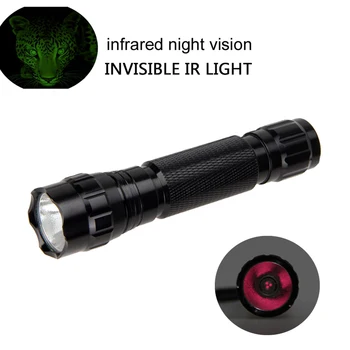 IR 850nm LED Lov Svetloba, Infrardeče Sevanje Night Vision Taktično Orožje Puško, Pištolo pod-sod Svetilka 18650 Polnilnik USB 16741