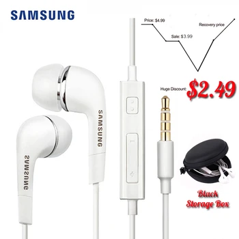 Samsung EHS64 Slušalke za V Uho Žično 3.5 mm Zvočniki Slušalke za Xiaomi Huawei Podporo Android z Mikrofonom Gaming Slušalke 4