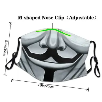 Vendetta Mascarilla Masko Maska Krpo Maske Maska Usta Kritje V kot Vendetta Evey Sci-fi Film Obraza Zaščitna 4