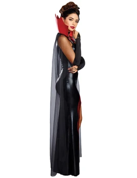 VASHE Halloween Gothic Vampir Vlogo Cosplay Stranka Obleko Odraslih Kraljica Vampir Kostum Obleka Ženska Obleka Vampir 16964