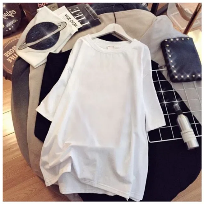 2021 poletje ženske T-shirt obleko korejski mačka vzorec srčkan obleko oversize bombaž srednje dolžine obleko Estetska Oblačila 3
