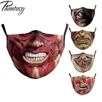Phantasy Unisex Halloween Triki Maske Smešno Stranka Masko za enkratno uporabo Stroj Usta-žarilna Odraslih Anti-umazano Masko Dropship 3