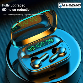 ALECUCI R3 Brezžične Slušalke šumov CVC 8.0 Bluetooth 5.0 Slušalke Dotik za Nadzor Stereo Bas Športne Slušalke, Mikrofon 3