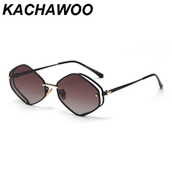Kachawoo ženske retro sončna očala moških polarizirana diamantno obliko, mala sončna očala kovinski votlih modni očala unisex party darila 1