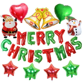 23pcs/veliko Vesel Božič Santa Claus Helij Folija Baloni Nastavite Temo Božič Snežaka Stranka Dekoracijo Zraka Globos 17299