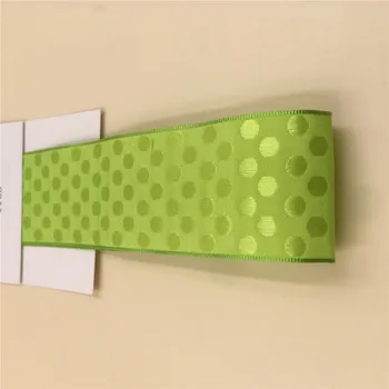 38 MM X 25yards Žično Apple Green Taffeta Traku z tkane pike za Darilni Embalaži,Polje Dekoracijo N1168 1