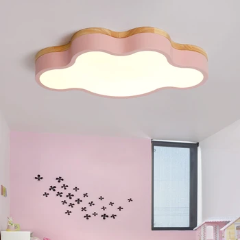 Lesene Oblačno LED Stropne Luči Za Otroka, Sobo, dnevno Sobo v Oblaku Obliko Zatemniti Notranja Stropna Svetilka, svetlobna telesa Luminaria 2