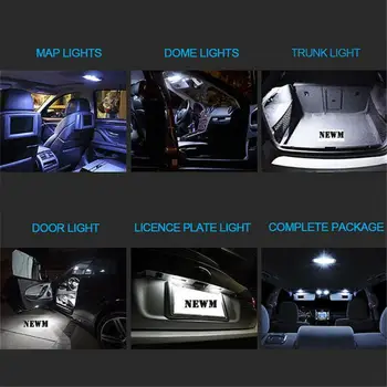 23pcs T10 C5W LED COB Festoon 31mm 36/ 27/40/ 41/42mm 12V Bele žarnice registrske tablice za avtomobile Notranje zadeve Branje Svetlobe 6500K 5SMD 1739
